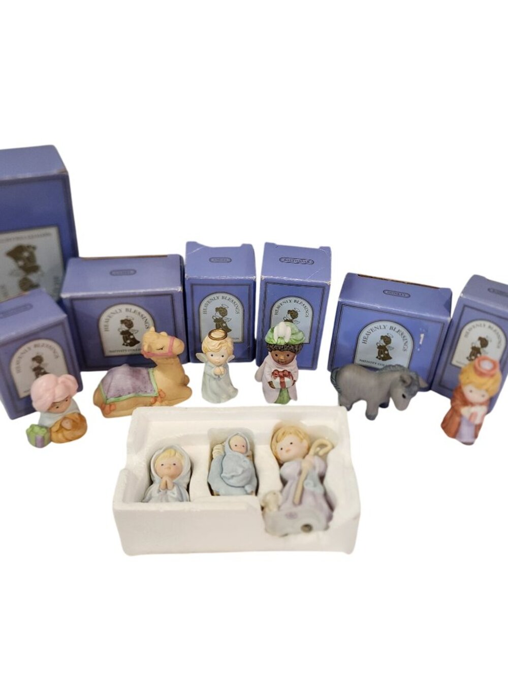Avon 1986 Heavenly Blessings Nativity Collection (9 Figures)